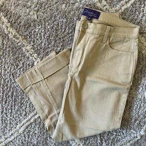NYDJ size 10 cuffed cropped tan jeans. I’m excellent condition see pics!